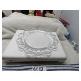 LOT RK 44 TWISTED DIVIDED PLATE  FOSTORIA  CANDLEW