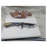 LOT FF 39  5 IN TWISTED COLORS BLUE TAN HUNTING
