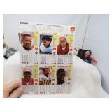 LOT KB 102 WASHINTON REDSKINS UNCUT SHEET OF PLAYR