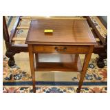 SINGLE DRAWER MAHOGANY STAND - 18" X 24" X 30"