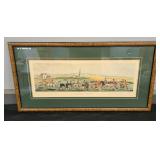 FRAMED FOX HUNTING AT KETTLEBY - 13" X 26"