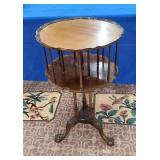REVOLVING MAHOGANY STAND WITH BIRD CLAW FEET
