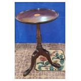 ROUND INLAID MAHOGANY STAND - 16" X 24"