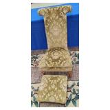 UPHOLSTERED CHAIR WITH STOOL