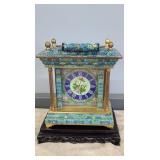 CLOISONNE STYLE CLOCK