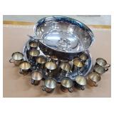 19 PIECE SILVERPLATE PUNCH SET