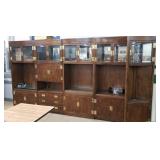 HENREDON CAMPAIGN STYLE SCENE ONE WALL CABINET