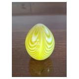 GREEN PULLED FEATHER PAPERWEIGHT - 1.75"