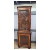 WALNUT BANDED CORNER CHINA - 22" X 71"