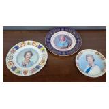 (3) QUEEN ELIZABETH PLATES