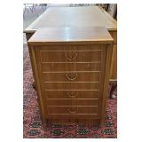 WALNUT 4 DRAWER CHEST - 31" X 22" X 16"