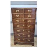 HENREDON MAHOGANY BOWFRONT HIGHBOY