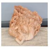 CARVED STONE FLOWING HAIR NUDE - 9" X 12"