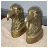 (2) BRASS EAGLE BOOKENDS - 8"