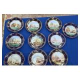 (10) SPODE US MARITIME SHIP PLATES - ENGLAND - 9"