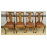 (4) QUEEN ANNE STYLE DINING CHAIRS