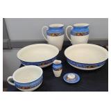 6 PIECE ENGLISH DRESSER SET