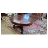 WALNUT BANQUET TABLE WITH 10