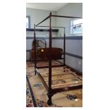 EARLY WALNUT BURL TOP PARLOR TABLE - 25" X 25"