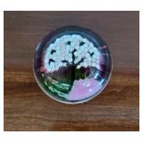 PAPERWEIGHT FLORAL TREE - 3.5" - UNSIGNED