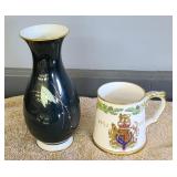 SPODE ER SILVER JUBILEE CUP - GERMAN VASE - 8.5"