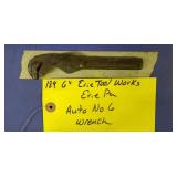 6" ERIE TOOL WORKS ERIE PA AUTO NO 6