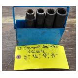 CORNWELL DEEP WELL SOCKETS 1/2, 9/16, 5/8, 3/4