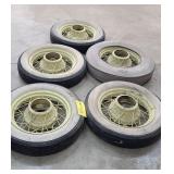 (5) FORD SPOKE WHEELS