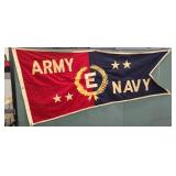 WWII ARMY NAVY BANNER