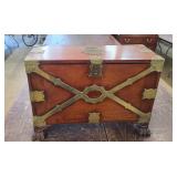 CLAWFOOT BRASS ACCENTED CHEST