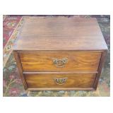 (2) CHINOISERIE HENREDON END TABLES