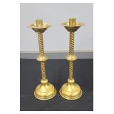 TALL BRASS CANDLE STICK HOLDERS