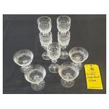 9 PIECES WATERFORD GLASS
