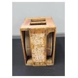 OIL DRUM WITH WOOD HOLDER