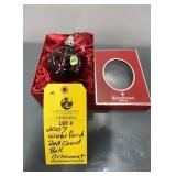 2007 WATERFORD RED CASED BALL ORNAMENT