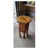 SMALL HEXAGON TABLE WITH GLASS TOP