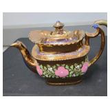 COPPER LUSTRE TEA POT
