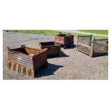 (4) METAL GAYLORD CONTAINERS