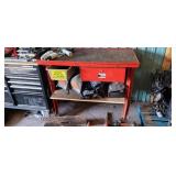 RED CART - BLACK HUSKY TOOL BOX