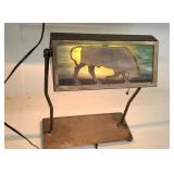 SLAG BULL AND BEAR DESK LAMP