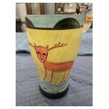 HYDMAN VALLIEN SIGNED DEER VASE
