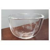 ORREFORS SONG BIRDS OVAL VASE