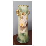 FLORAL PAINTED LIMOGES VASE