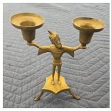 MEDIEVAL STYLE BRASS CANDLE HOLDER