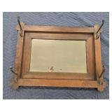 WALL MIRROR WITH HOOKS