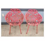 (2) MODERN ALUMINUM OUTDOOR CHAIRS