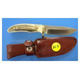 SCHRADE UNCLE HENRY D2 STAG SHEATH KNIFE
