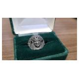 STERLING INDIAN CHIEF HEAD RING