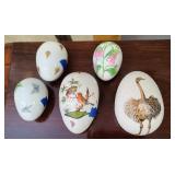 (5) PORCELAIN EGGS