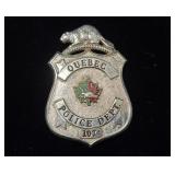 QUEBEC POLICE DEPT 107 BADGE